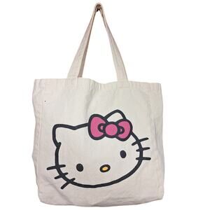 Hello Kitty Sanrio Vintage 2012 mini canvas tote bag Y2K girly bookbag kawaii